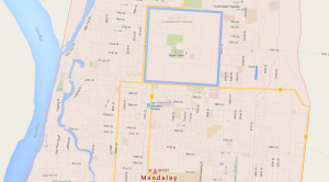 Plan en dameier ville Mandalay